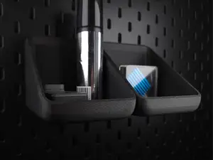 Modular SKADIS Bin shelf – no support - Snap‑Fit