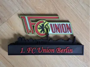 1. FC Union Berlin with skyline of Berlin Germany
