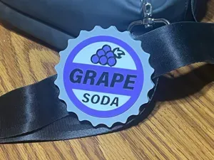 Grape Soda Badge Bag Strap Charm - The Ellie Badge