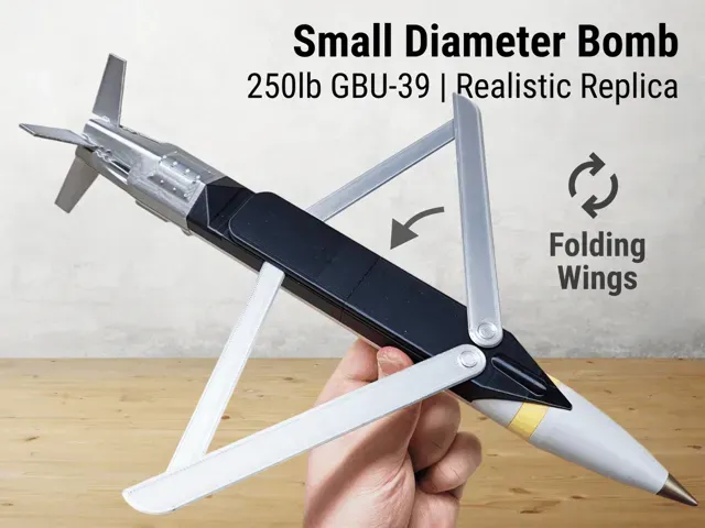 Small Diameter Bomb Replica with Folding Wings
