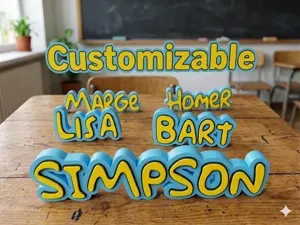 Simpson Font Customizable Text