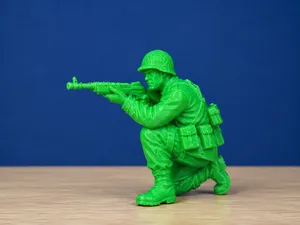 Soldier Kneeling with M1 Garand