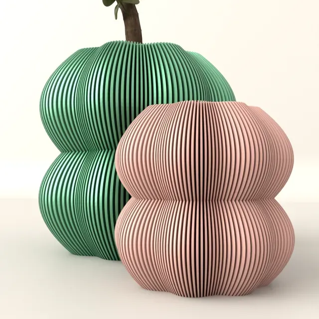 Fluffy Sturdy Vase Mode Planter – STL & 3MF — Image 7 of 13