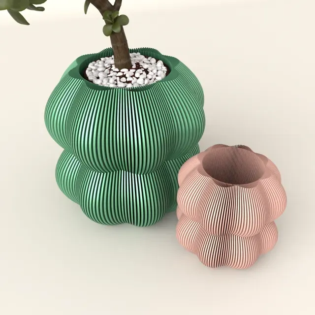 Fluffy Sturdy Vase Mode Planter – STL & 3MF — Image 6 of 13