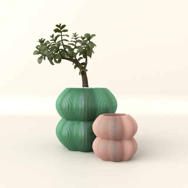 Fluffy Sturdy Vase Mode Planter – STL & 3MF — Image 5 of 13