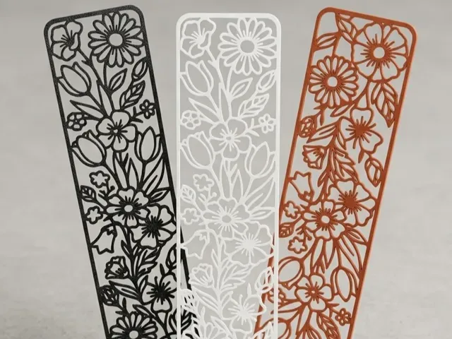 Flower Cutout Bookmark | Fast Single-Color Print