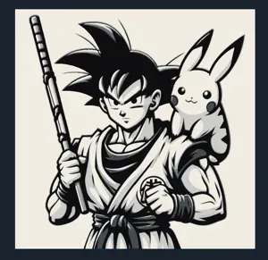 Goku and Pikachu - Hueforge 4 color filament painting