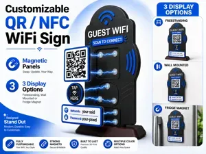 Customizable Magnetic QR/NFC WiFi Sign
