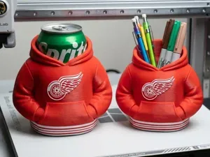 RED WINGS HOODIE SET- PEN HOLDER AND CAN COOLER