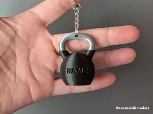 Customizable Kettlebell Keychain | Version 2