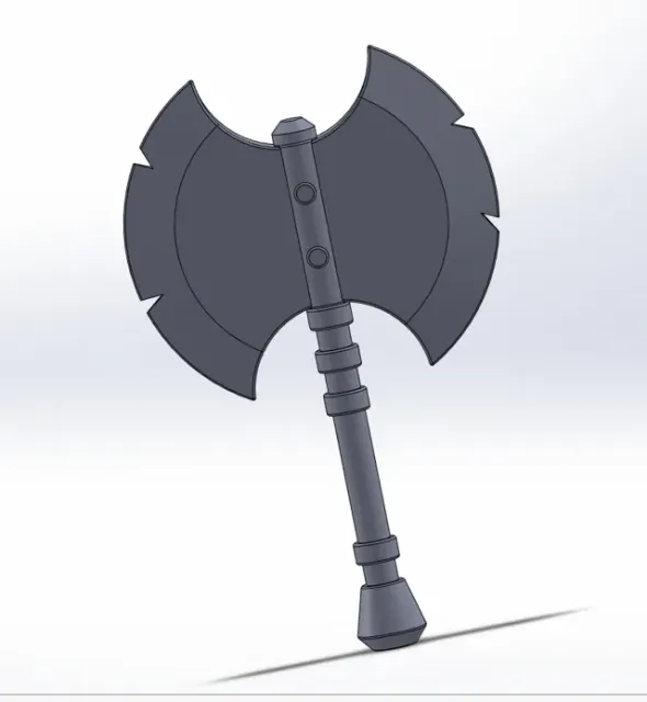 Roblox Rivals Battle Axe | SolidWorks Remodeled 3D — Фото 6 из 6