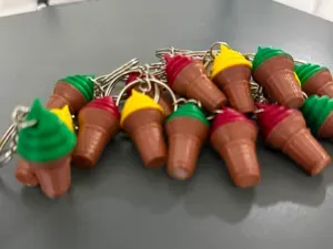 3D Ice Cream Cone Keychain Portachiavi Cono Gelato