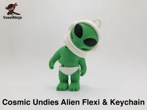 Cosmic Undies Alien Flexi & Keychain