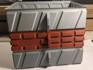 Stackable box with sorting boxes +lid (vase mode)