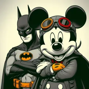 Mickey Mouse & Batman HueForge