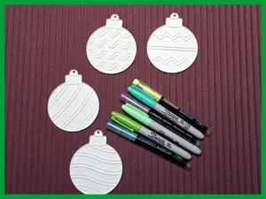 Christmas Bauble Ornament Tree Craft Set Coloring