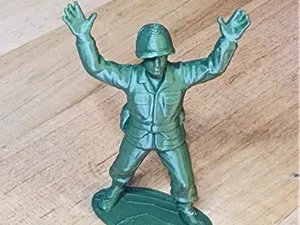 Arms Up Green Army Man  Mini Miniature Soldier