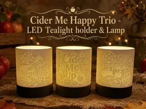 Cider Me Happy Trio – LED Tealight Holder & Lamp