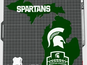 MSU Spartans Mitten sports Wall/desk art