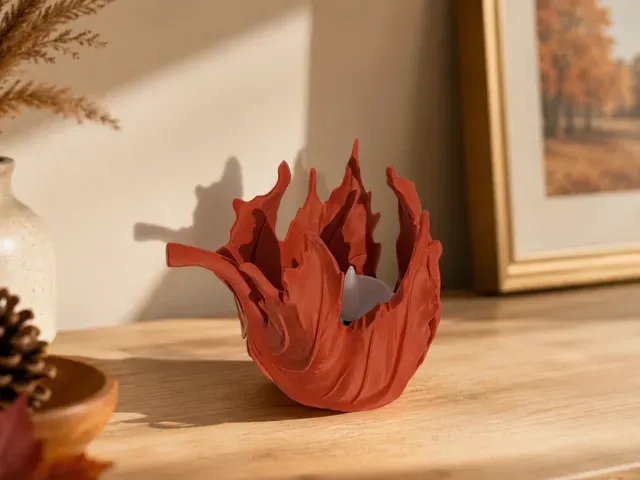 Windswept Maple Leaf - LED Tealight Holder — Фото 2 из 15