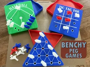 Benchy Peg Games - Solitaire, TicTacToe, Baseball