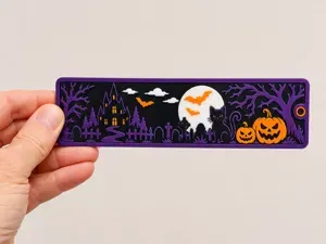 Halloween Graveyard Pumpkin Bookmark