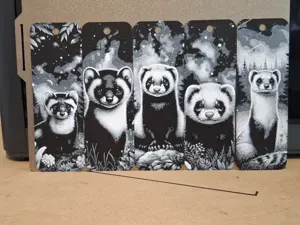 Set of 5 polecat / ferret bookmarks