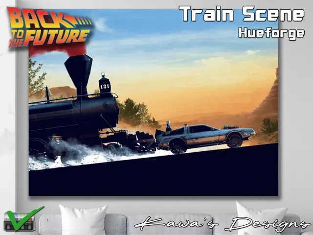 Back to the Future Train Scene Hueforge