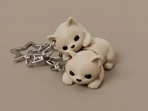 Flexi Cat Keychain