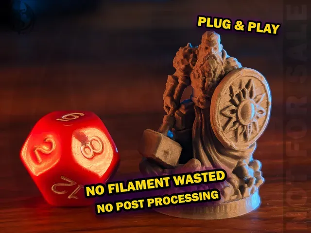 Supportless Dwarf Paladin - 28mm Miniature — Фото 2 из 7