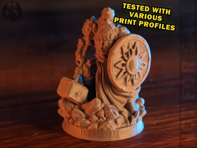 Supportless Dwarf Paladin - 28mm Miniature — Фото 6 из 7