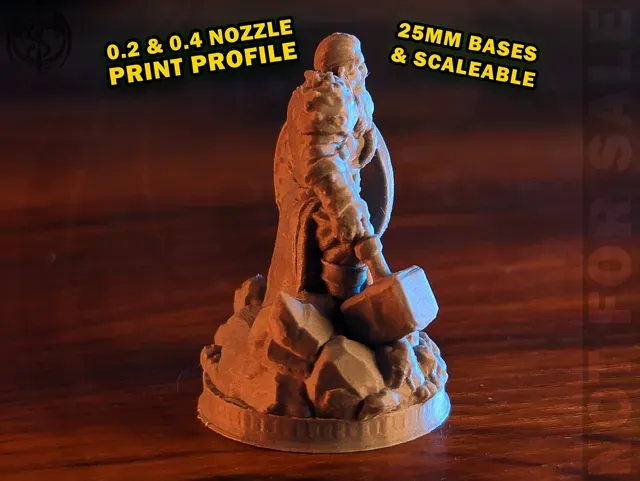 Supportless Dwarf Paladin - 28mm Miniature — Фото 3 из 7