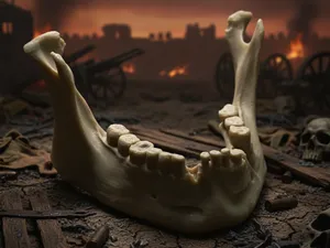Battle Damaged Jaw Bone