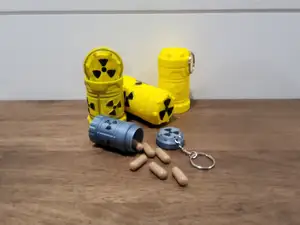 Nuclear pill container Keychain