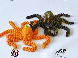 Octo-Pumpkin Skull