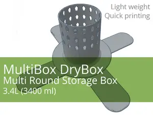 Multi DryBox Multi Round Storage Box 3.4L (3400ml)