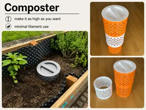 Raised bed and garden compost bin (wormcomposter)