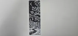 Christmas Reindeer Decorated Tree Bookmark