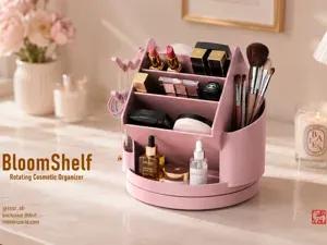 BloomShelf – Rotating Cosmetic Organizer