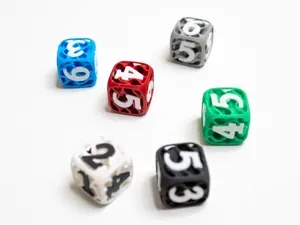 3D Gyroid dice 25mm 1-6