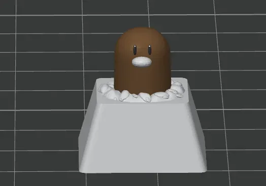 Diglett Pokemon Keyboard Keycap MX — Фото 3 из 4
