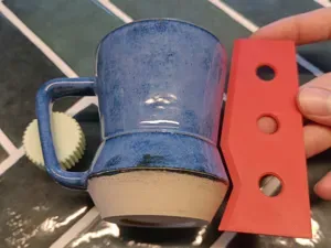 Pottery Rib Tool 015 - Angular Cup