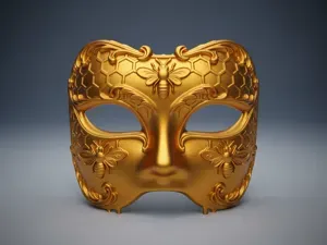 Honeycomb Bee Mask / Wall Art