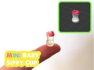 Tall Sippy Cup for Miniature Baby Dollhouse 