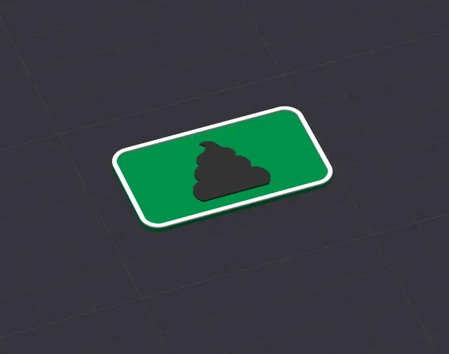Poop Sign for HKR Interlocking Poop Chute AMS — Image 4 of 5