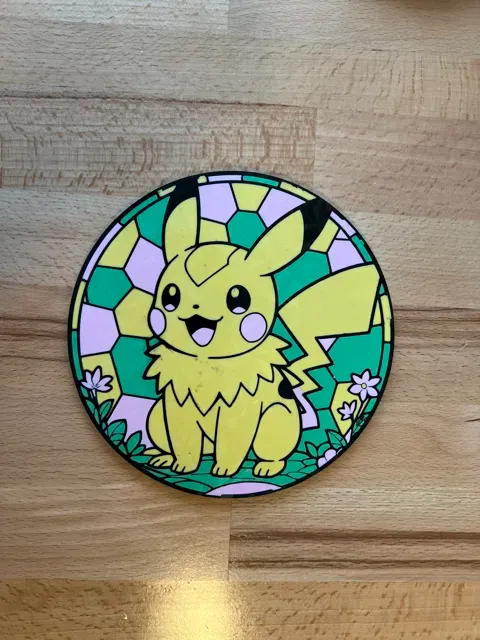 Pikachu Flowers Stained Glass -Lightbox Suncatcher — Фото 3 из 6