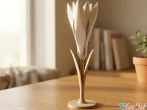 Minimalist Tulip Flower & Decorative Stand