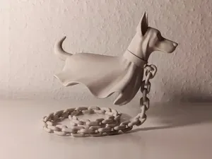 Floating Ghost Dog Illusion- Doberman cropped ears