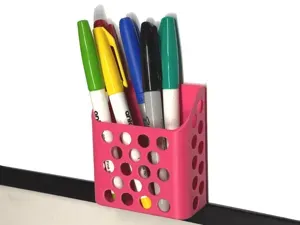 Magnetic Pen & Tool Holder – Perforated Desk Caddy