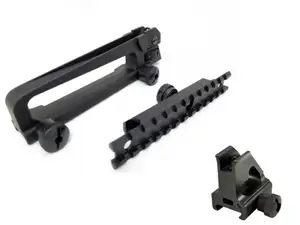 Carry handle with adjustable sight & top rail